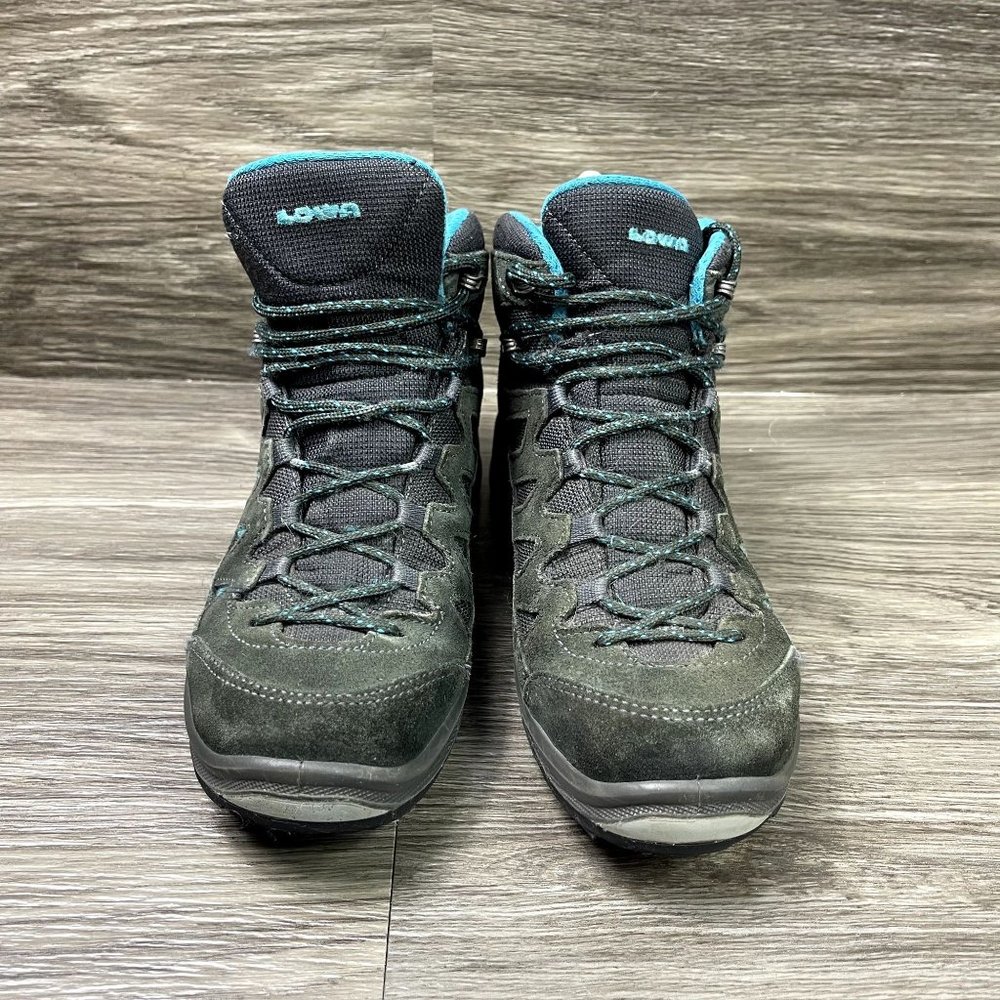 Lowa Levante GTX Qc Mid Black & Blue Hiking Boots Women's Shoes Size 7 - Picture 2 of 8